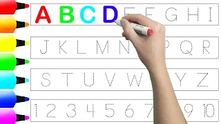 ABC & 123 for Kids | ABCDEFGHIJKLMNOPQRSTUVWXYZ & 1234567890 | Read Alphabets Name | Write Alphabets