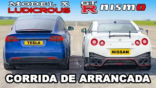 Nissan GT-R NISMO vs Tesla Model X: CORRIDA DE ARRANCADA