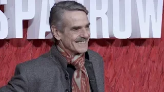 Jeremy Irons on the red carpet premiere of Red Sparrow in London