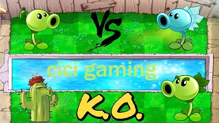 Minigames Peashooter Vs Snow Pea - Repeater Vs Cactus - Plants vs zombies