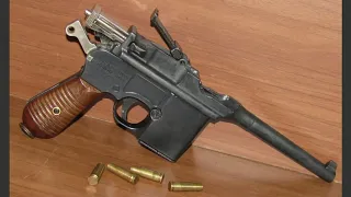 Маузер К96 (Mauser C96) шумовая модель - Мauser M712 металлический вороненый от Marushin, Япония