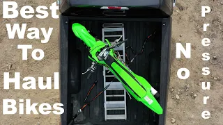 How To Haul A Dirt Bike | The BEST Way! No Pressure on forks!