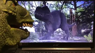 Rexy Reacts to the EVOLUTION of T-REX in MOVIES & TV: Size Comparison (1918-2022)