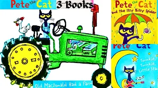 Pete the Cat 3 Books for Toddler-Kindergarten | Kids & Family Together Story Time Read Aloud