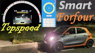 Smart Forfour 71 PS 1.0 W453 Acceleration 0-100 & Topspeed Dragy GPS