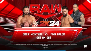 Drew McIntyre vs Finn Bálor RAW June 3, 2024 WWE 2K24