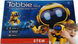 Tobbie the robot unbox, build and quick review