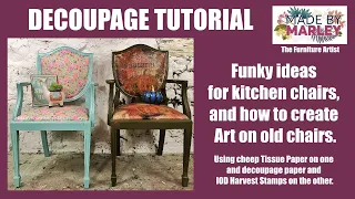 Funky ideas for kitchen chairs, and how to create Art on old chairs