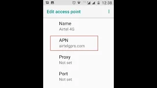 Airtel 4G APN Settings for Android