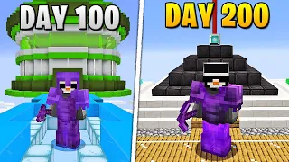 I Survived 200 Days in Minecraft SKY BLOCK…