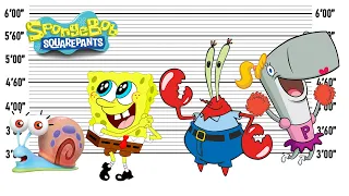 Sponge Bob Size Comparison | The Biggest Characters of Sponge Bob