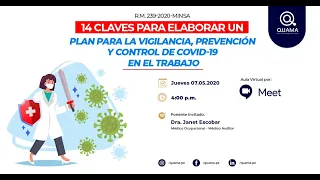 Plan de Vigilancia, Prevención y Control de COVID-19 en el Trabajo