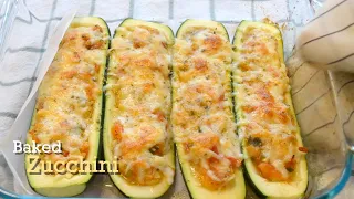 You will no longer fry the zucchini | Stuffed zucchini in the oven - quick and easy