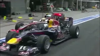 Lewis Hamilton and Sebastian Vettel incident on pit-lane Chinese GP 2010