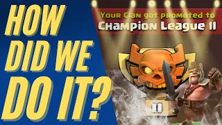 How did we promote to Champs 2 in CWL?