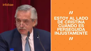 Alberto Fernández dijo que Cristina Kirchner es perseguida por la Justicia