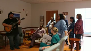 Mutlu Sings "My Cherie Amour" to Nurses at Bryn Mawr Hospital