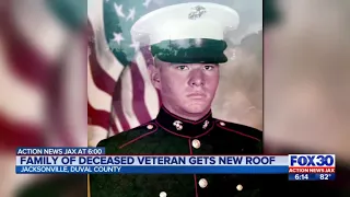 Deceased Duval Veteran's Family Receives Free Roof Replacement
