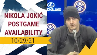 Nuggets Postgame Availability: Nikola Jokić (10/29/2021)