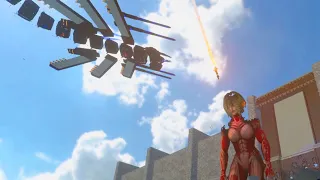 Female Titan vs Basilisco in TEARDOWN