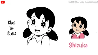 Shizuka From Doraemon Easy Step By Step | Drawing And Colouring For Kids & Toddlers Love Shizuka art