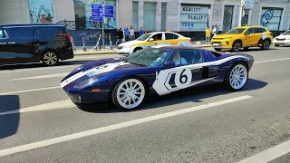 Вводные в центре Москвы #3 - Ford GT40, Ferrari 360, Aventador SVJ, Huracan EVO