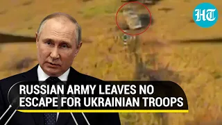 Russian FPV Drone Bombs Ukrainian Armoured Vehicles; Over 700 Soldiers 'Wiped Out' | Watch