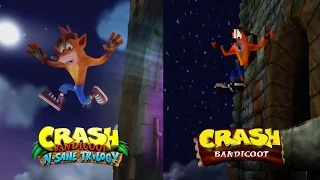 Crash Bandicoot Intro - Remaster Vs. Original Comparison Side by Side