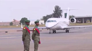 President Kagame welcomes President Filipe Nyusi of Mozambique  to Rwanda for a 3 day State Visit