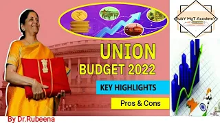 UNION BUDGET 2022 || KEY HIGHLIGHTS || PROS & CONS || FOR ALL EXAMS