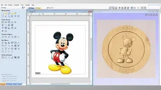 How to turn a 2D picture into a 3D model for a CNC Machine. Basic 3D modeling on Vectric Aspire