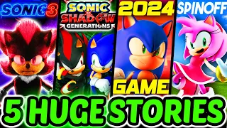 HUGE Sonic News Roundup, 2024 Game Info, Sonic Movie 3 Shadow, Sega Confirms Leak, & MUCH More!