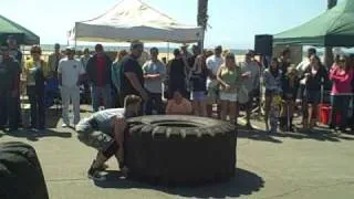 Spartantrainingnyc  900lb tire flips