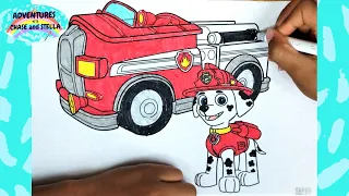 Gabriel Sings - 'Hurry, Hurry, Drive the Fire Truck' ft. Marshall from Paw Patrol Color pages