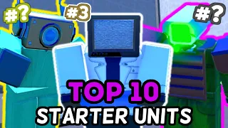 Top 10 STARTER UNITS In Toilet Tower Defense!