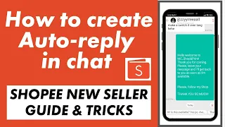 HOW TO SET AUTO REPLY IN SHOPEE CHAT | Paano Maglagay ng Auto-reply sa Shopee #shopee  #shopeeseller