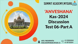 ANVESHANA KAS FREE TEST SERIES -TEST 6 PART A Current affairs -   POLITY / KPSC/ UPSC