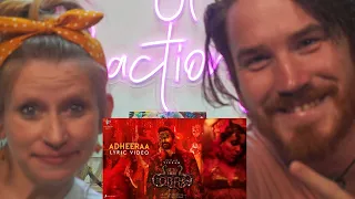 Cobra - Adheeraa Lyric | Chiyaan Vikram | @A. R. Rahman | REACTION!!!