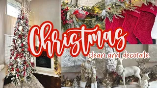 NEW CLEAN AND DECORATE WITH ME FOR CHRISTMAS 2022 / CHRISTMAS DECORATIONS / LIVING ROOM DECOR