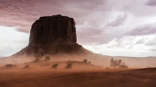 Howling Desert Wind in Monument Valley | Ambience, Sounds, Windy | Wilderness White Noise | 12 Hr 4K