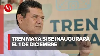 Javier May, titular del Fonatur asegura que el Tren Maya se inaugurará el 1 de diciembre