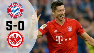 Bayern Munchen vs Frankfurt 5-0 all goals 2020. Lewandowski hat trick