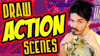 How to draw a comic action scene
