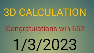 Congratulations all friends win [652] 3d calculation