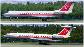 Посадка двух Ту-134Ш Аэропорт Минск / Two Tupolev Tu-134Sh landing Minsk Airport