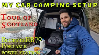 CAR CAMPING SCOTLAND - MY VAN LIFE SET UP - Wild and Solo BLUETTI EB70 Portable Power Station #ad