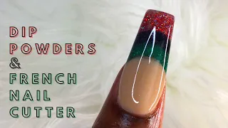 KWANZAA Nails | How To Achieve A French Smile Line Using A French Nail Cutter And Dip Powders