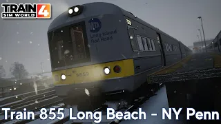 Train 855 Long Beach - NY Penn - LIRR Commuter - M3 - Train Sim World 4