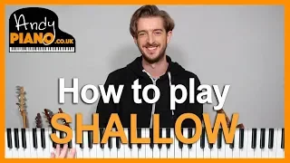 How to play SHALLOW on Piano - Lady Gaga Bradley Cooper Piano Tutorial