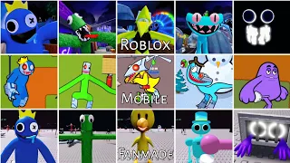 Rainbow Friends 2 All Jumpscares Vs Mobile Vs Fanmade